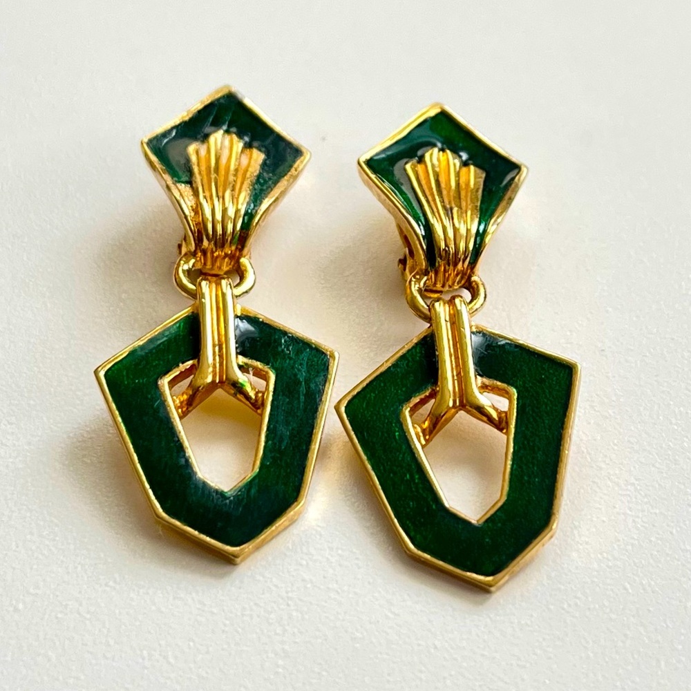 Art Deco style Jomaz clip earrings